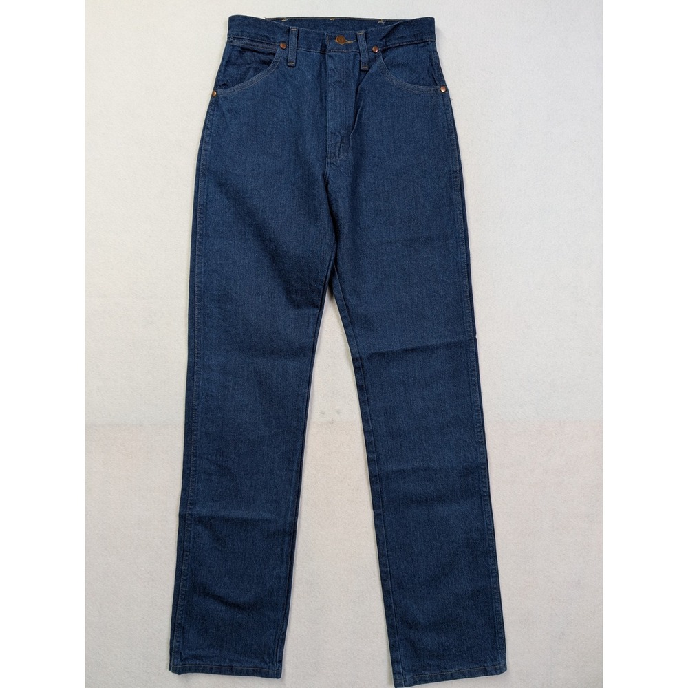 Wrangler Womens Cowboy Cut Jeans 9 x 34 Slim Fit 14MWZG Indigo Blue Irregular